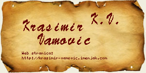 Krasimir Vamović vizit kartica